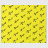 Afonso Yellow Wrapping Paper Cadeaupapier (Vlak)