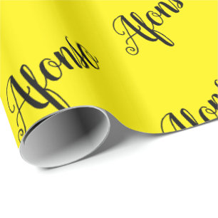Afonso Yellow Wrapping Paper Cadeaupapier