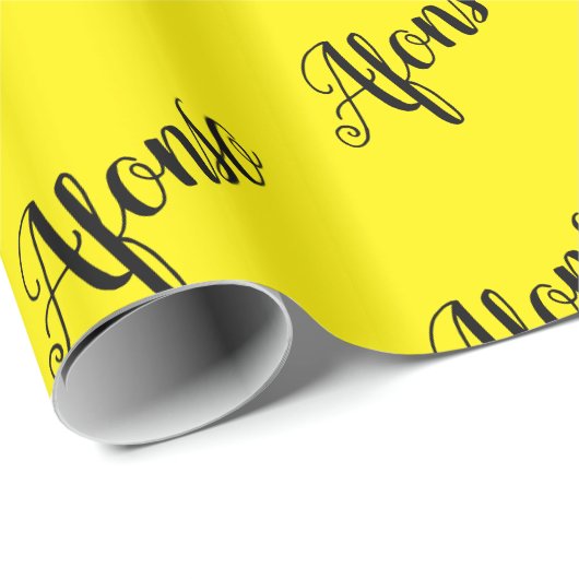 Afonso Yellow Wrapping Paper Cadeaupapier (Rol Hoek)