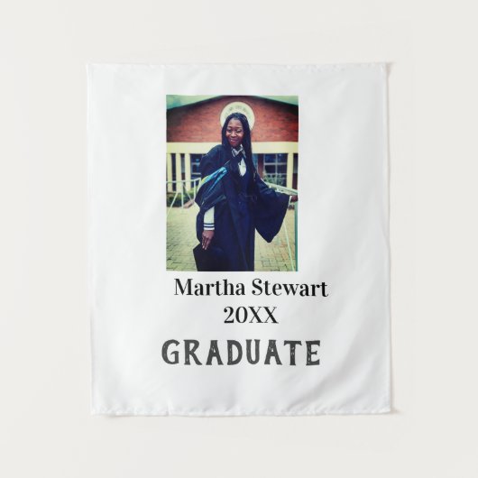 Afoto van eindexamen naam jaar klas universiteit e wandkleed (Voorkant)