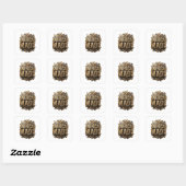 Afpelbare Goud AMERIKAANS GEMAAKT Cadeausticker Vierkante Sticker (Vel)