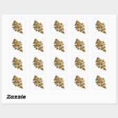 Afpelbare Goud TREE Decal Ontwerp Vierkante Sticker (Vel)