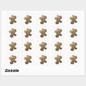 Afpelbare Gouden Abstracte Decal Ontwerp Vierkante Sticker (Vel)