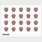 Afpelbare Gouden HOND MINNAAR Vierkante Sticker (Vel)