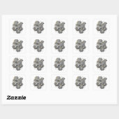 Afpelbare Grijze Abstracte Cadeausticker Vierkante Sticker (Vel)