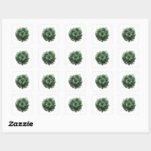 Afpelbare Groene GROENE ROZEN Sticker Afdruk (Vel)