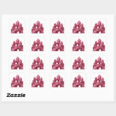 Afpelbare Roze Abstracte Sticker Afdruk (Vel)