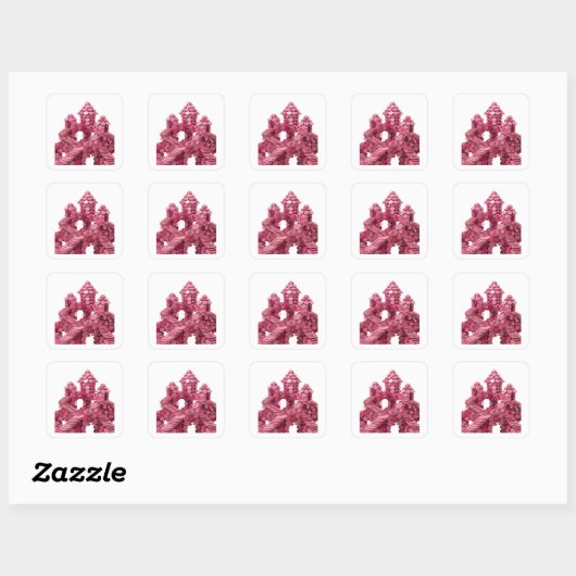 Afpelbare Roze Abstracte Sticker Afdruk (Vel)