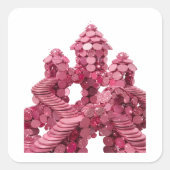 Afpelbare Roze Abstracte Sticker Afdruk (Voorkant)