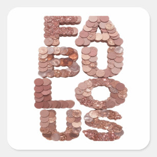 Afpelbare Roze FABULOUS Sticker Kunst