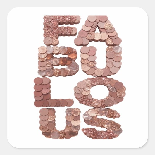 Afpelbare Roze FABULOUS Sticker Kunst (Voorkant)