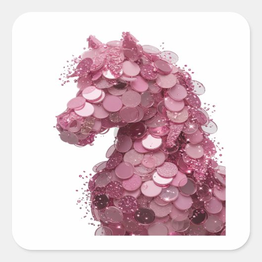 Afpelbare Roze UNICORN Sticker Ontwerp (Voorkant)