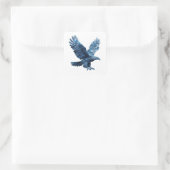Afpelbare Zilver WATER EAGLE Decal Ontwerp Vierkante Sticker (Tas)