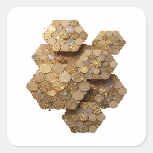 Afpelbare zilveren abstracte gift sticker (Voorkant)