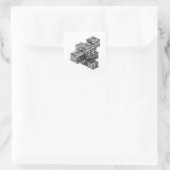 Afpelbare zilveren decal sticker kunst (Tas)