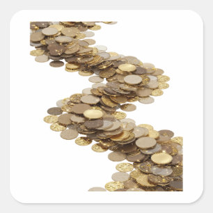 Afpelbare Zilveren GOUDEN PAD NAAR SUCCES Ambacht Vierkante Sticker