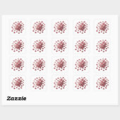 Afpelbare Zilveren ROZE BLADEREN Sticker Grafisch (Vel)