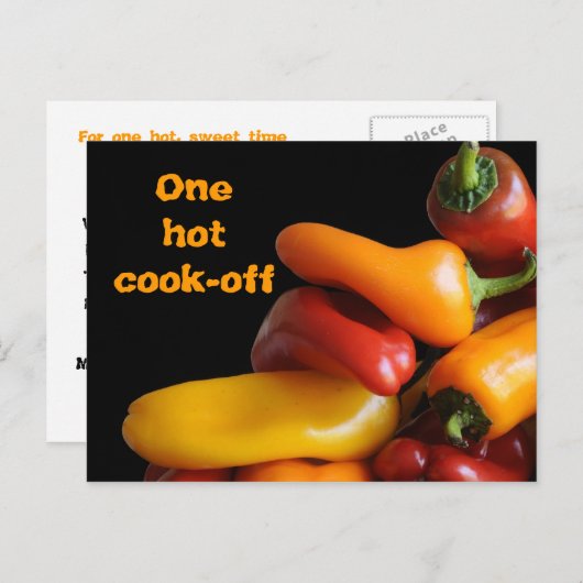 afpersing uitnodiging briefkaart (Voorkant / Achterkant)