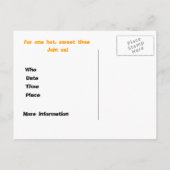 afpersing uitnodiging briefkaart (Achterkant)