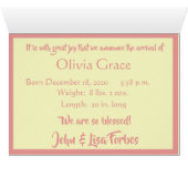 Afpersing van boven de Baby in de clouds-bekendmak (Binenzijde Horizontaal (Onderkant))