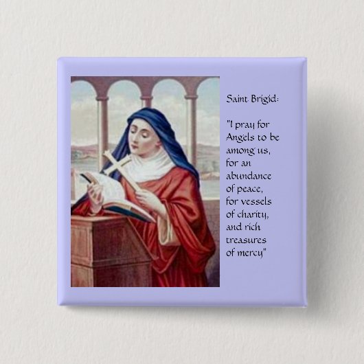 Afpersing van Sint Brigid Vierkante Button 5,1 Cm (Voorkant)