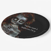 Afraid Doll Scary Halloween Party Papieren Bordje (Gekanteld)