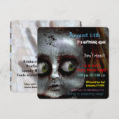 Afraid Doll Scary Movie Night Party - Uitnodiging (Voorkant / Achterkant)