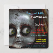Afraid Doll Scary Movie Night Party - Uitnodiging (Voorkant)