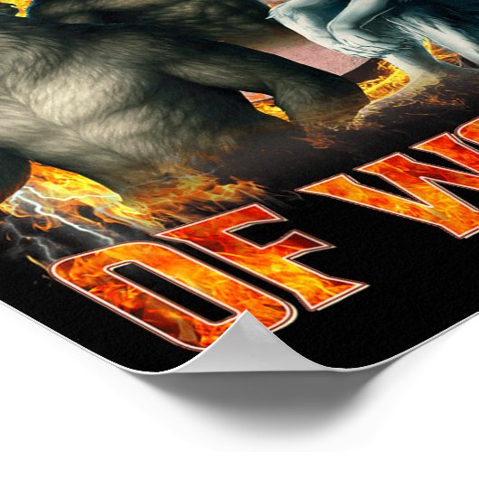 Afraid Of Women Funny Alpha Wolf Meme Cringe Men D Poster (Hoek)