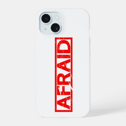 Afraid Stamp iPhone 15 Case (Achterkant)