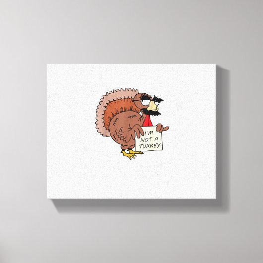 Afraid Turkey Disguise Joke Humor Funny Thanksgivi Canvas Afdruk (Voorkant)