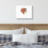 Afraid Turkey Disguise Joke Humor Funny Thanksgivi Canvas Afdruk (Insitu (Slaapkamer))