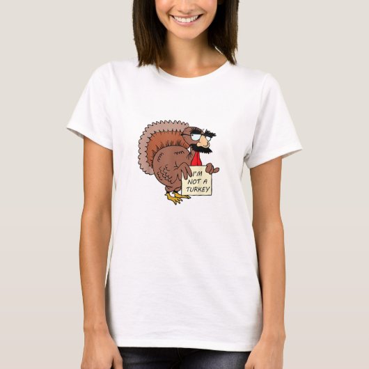 Afraid Turkey Disguise Joke Humor Funny Thanksgivi T-shirt (Voorkant)
