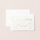 Afrekenen tot middernacht - Uitnodiging tot Folie (Voorkant met envelop)