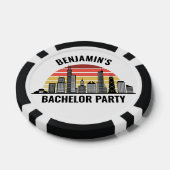 Afrekeningsfeestje in Chicago op maat Poker Chips (Enkel)