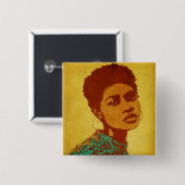 Afri1 Vierkante Button 5,1 Cm (Voorkant /achterkant)