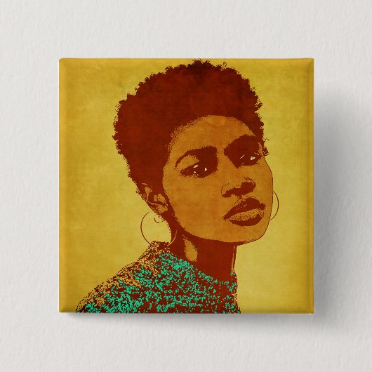 Afri1 Vierkante Button 5,1 Cm (Voorkant)