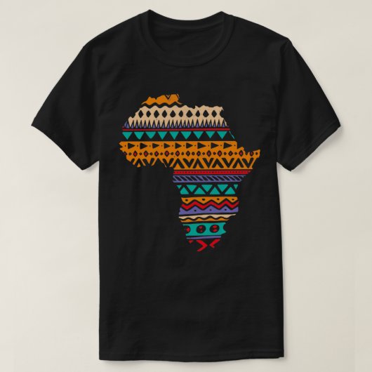 Afri van de traditionele dashiki Patroonkunst van  T-shirt (Design voorkant)