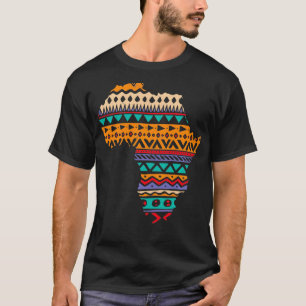 Afri van de traditionele dashiki Patroonkunst van  T-shirt