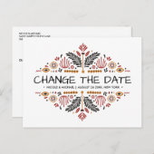 Afriana | Ankara Kente Wedding wijziging plannen Aankondigingskaart (Voorkant / Achterkant)