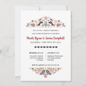 Afriana | Modern Ankara Kente Rehearsal Dinner Kaart (Voorkant)