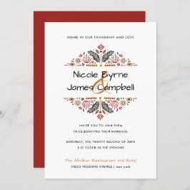 Afriana | Modern Ankara Kente Wedding Kaart