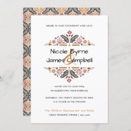 Afriana | Modern Ankara Kente Wedding Kaart