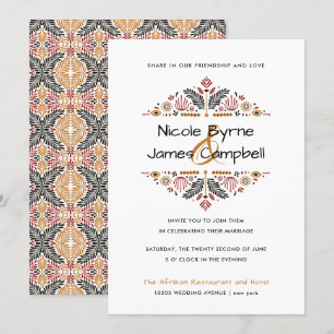Afriana   Modern Ankara Kente Wedding Kaart