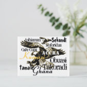Afriankoko aangepast Ghana-briefkaart Briefkaart (Staand voorkant)