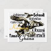 Afriankoko aangepast Ghana-briefkaart Briefkaart (Voorkant / Achterkant)