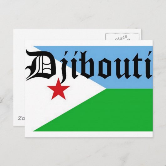 Afriankoko Custom Djibouti Briefkaart (Voorkant / Achterkant)