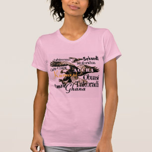 Afriankoko douane Ghana T-shrit T-shirt