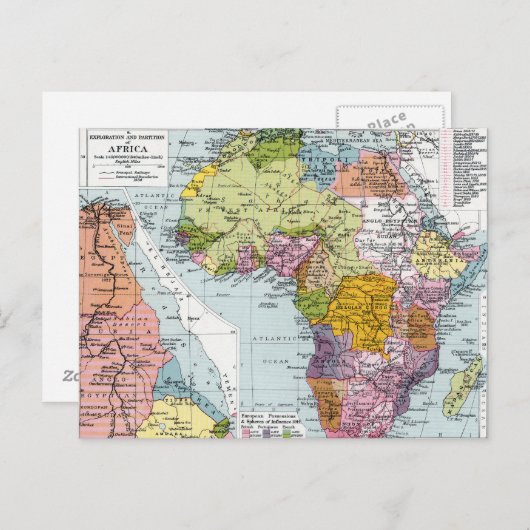 AFRICA, 1914 BRIEFKAART (Voorkant / Achterkant)