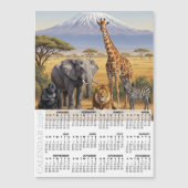 Africa 2026 Fridge Calendar, Animals, Kilimanjaro (Voorkant)